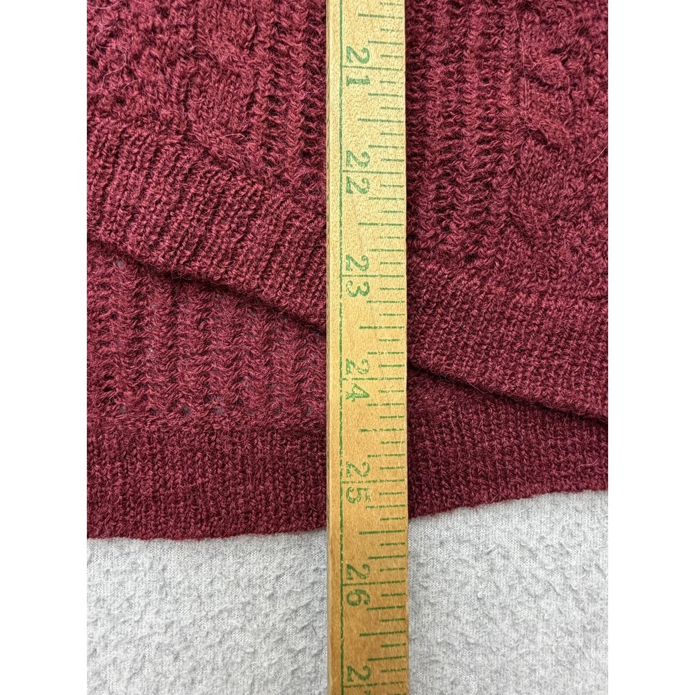 Eileen Fisher Knit Sweater Womens XL Red‎ Alpaca Merino Wool Scoop Neck USA - Picture 10 of 14